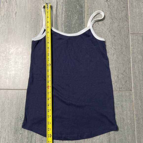 Alternative Apparel Strappy Tank Top Navy White Size Medium - Picture 4 of 7